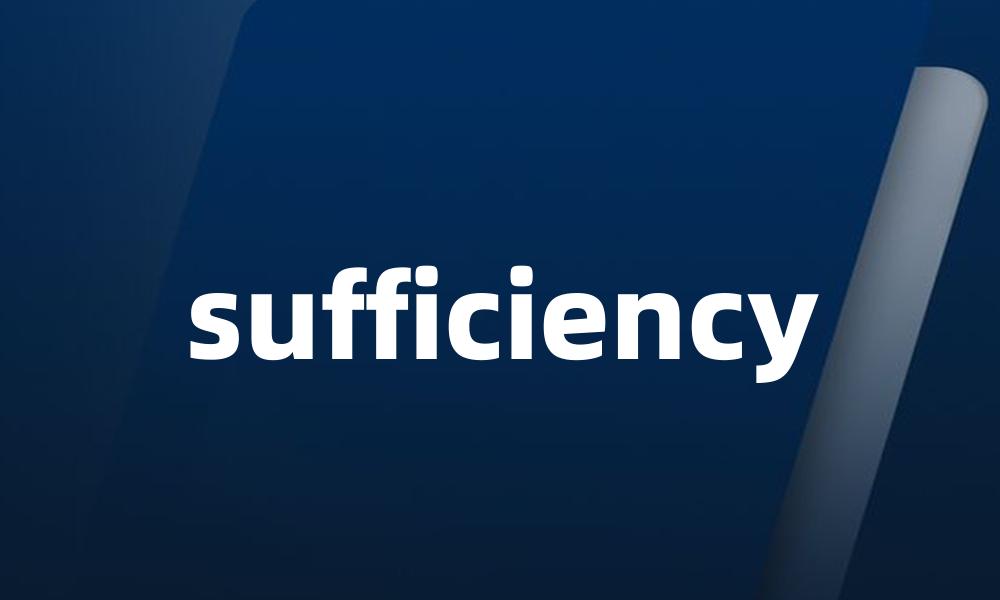 sufficiency