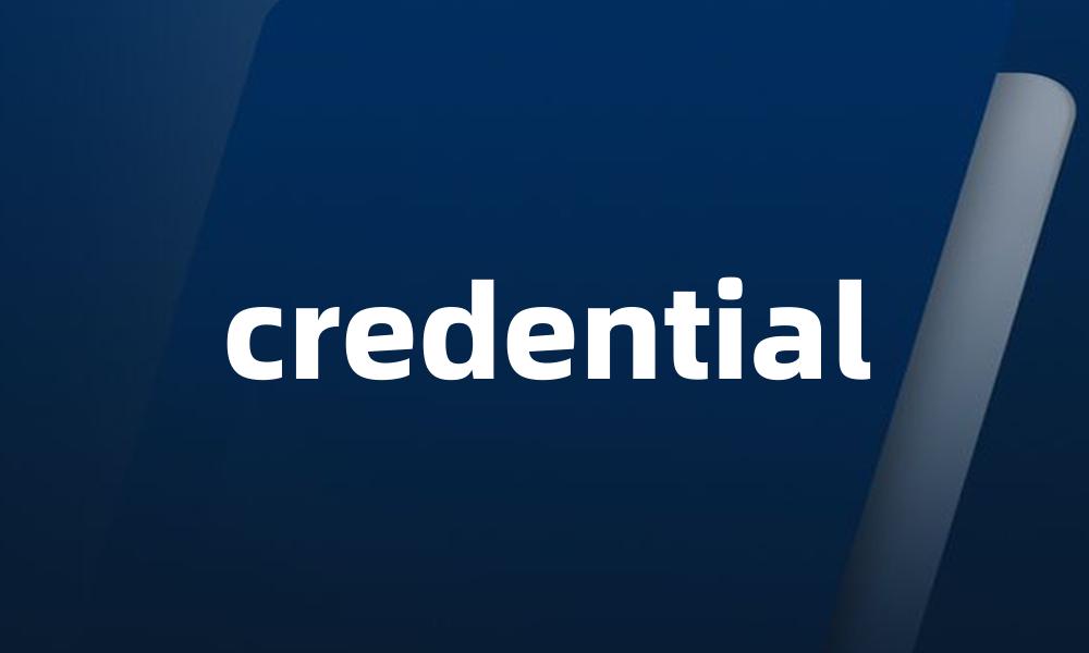 credential