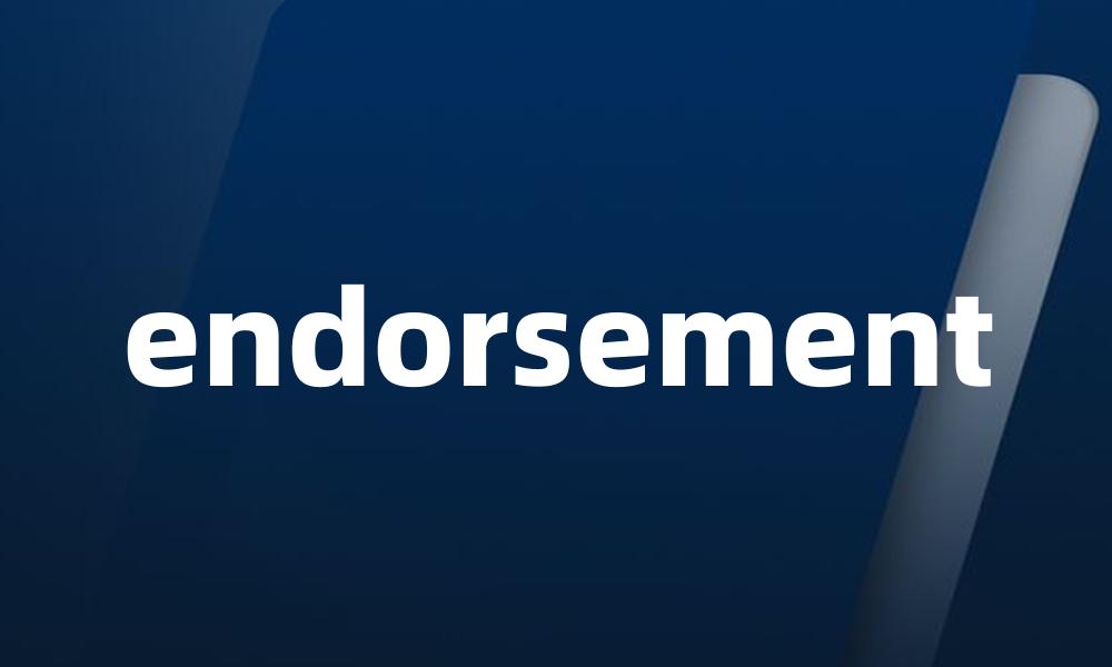 endorsement