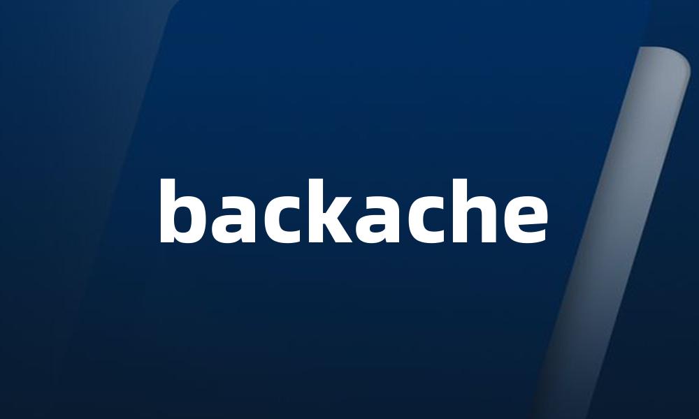backache