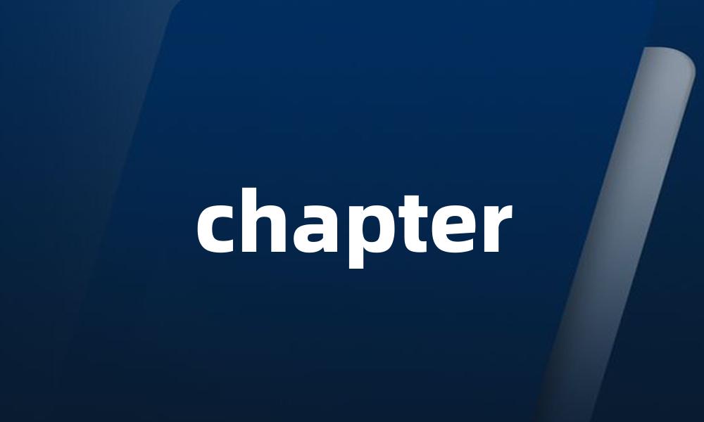 chapter