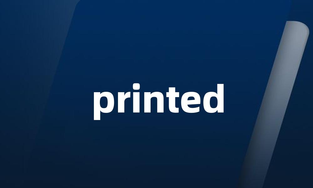 printed