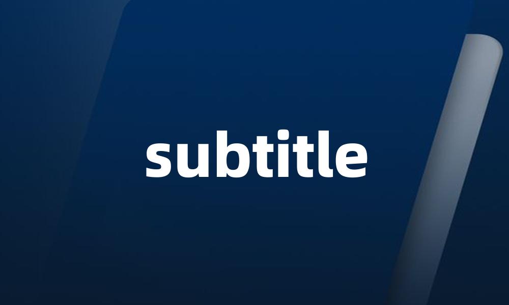 subtitle
