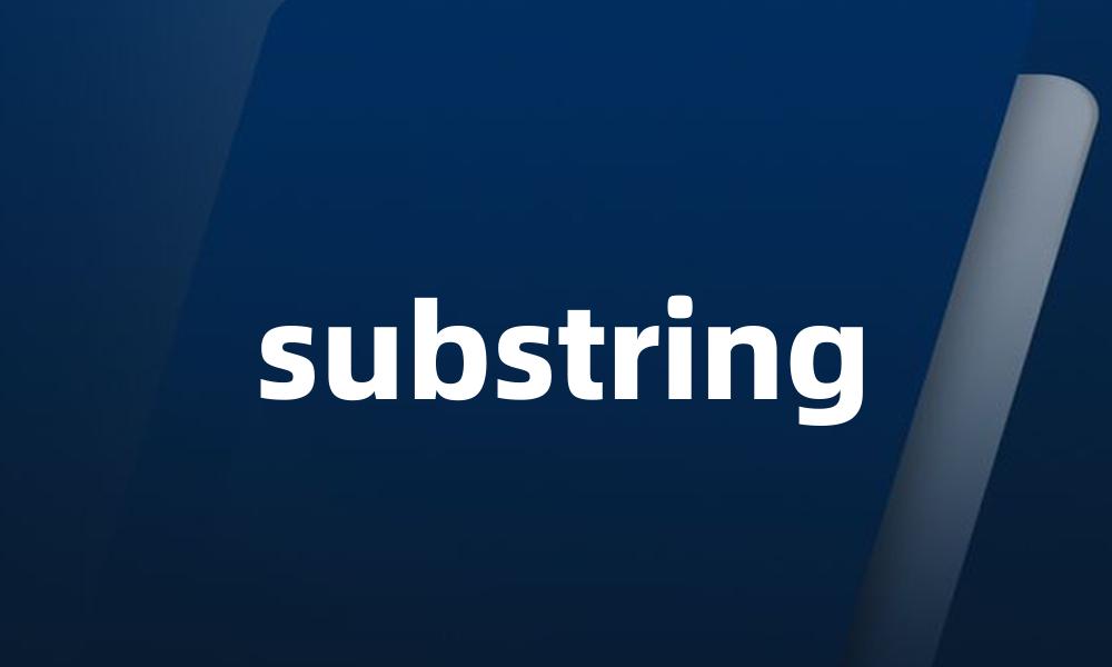 substring