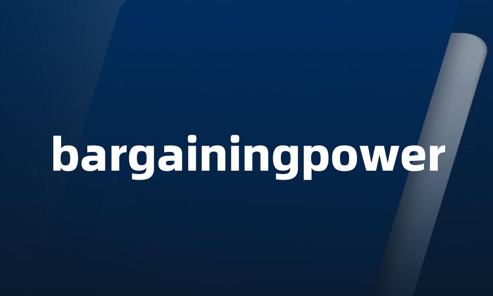 bargainingpower