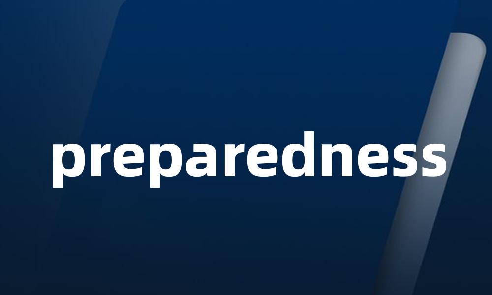 preparedness