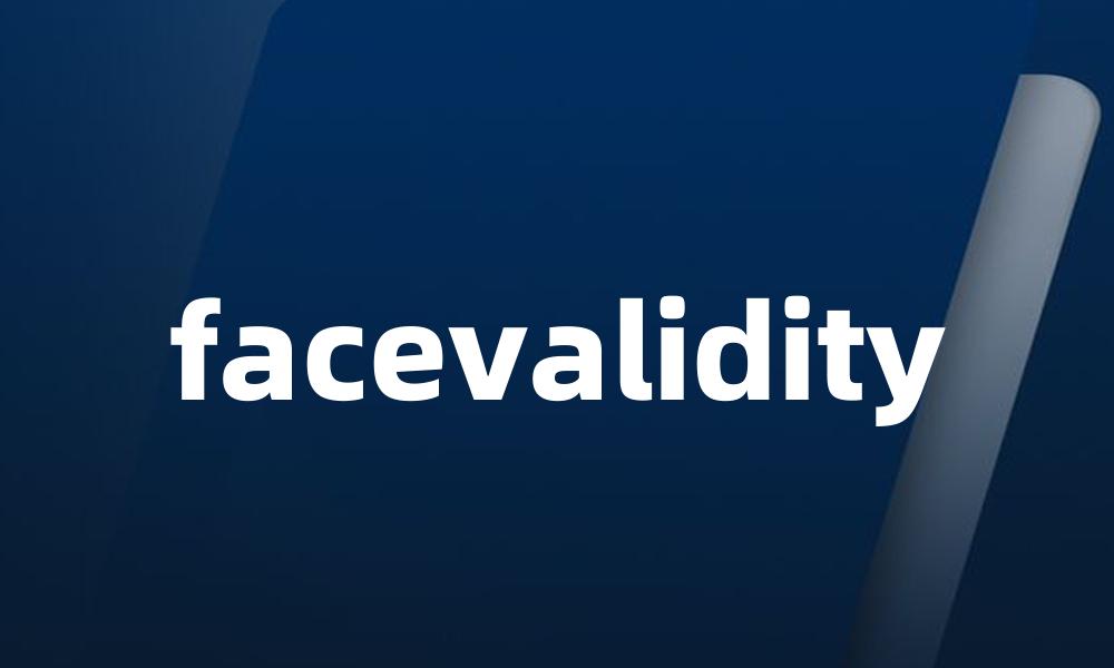 facevalidity