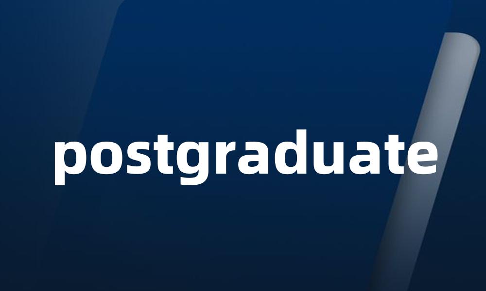 postgraduate