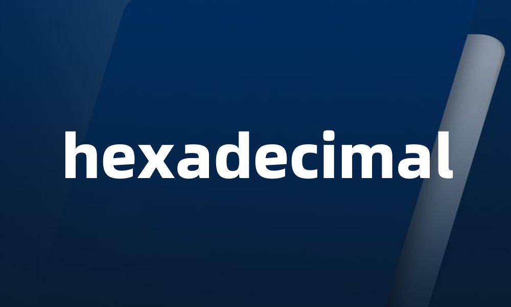 hexadecimal