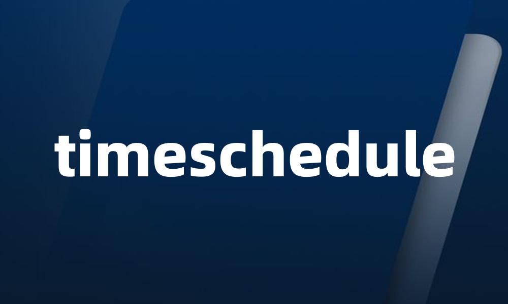 timeschedule