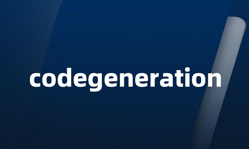 codegeneration