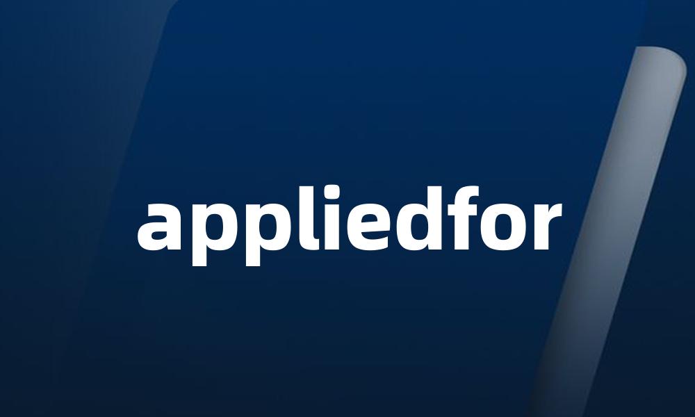 appliedfor