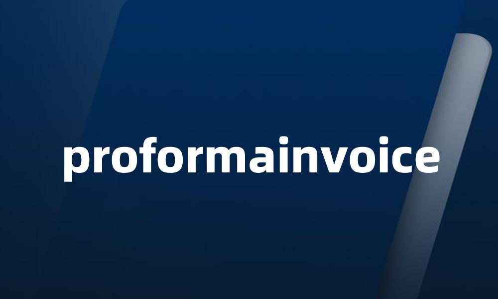 proformainvoice