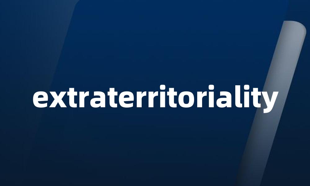 extraterritoriality