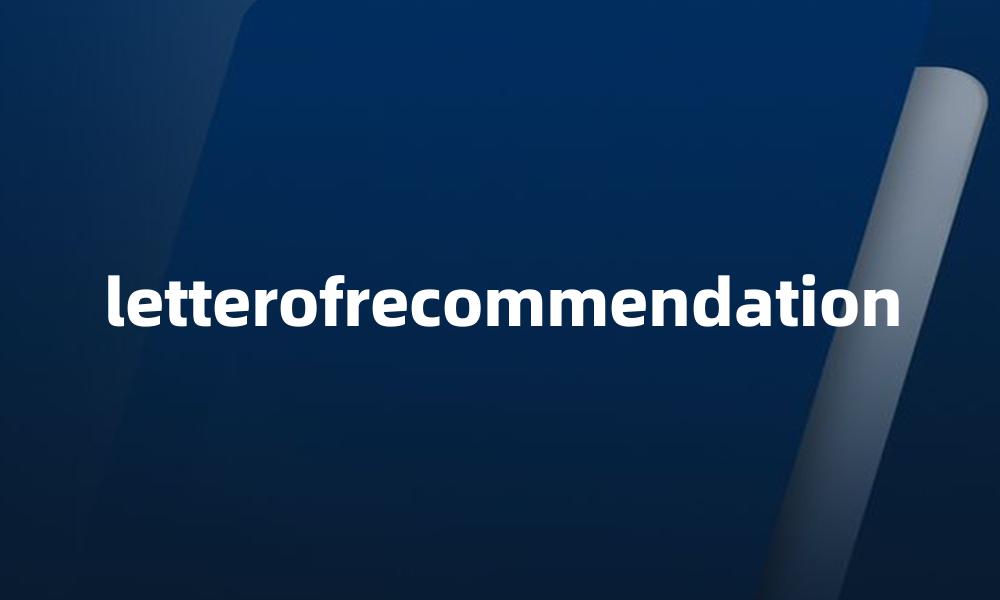 letterofrecommendation