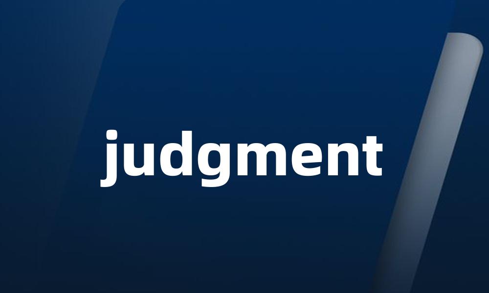 judgment