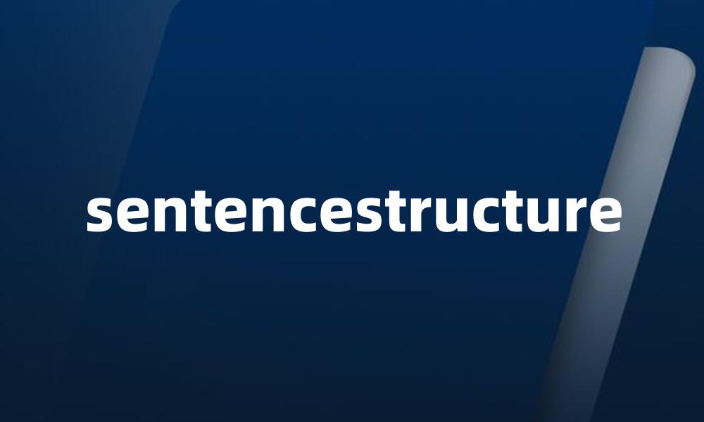 sentencestructure