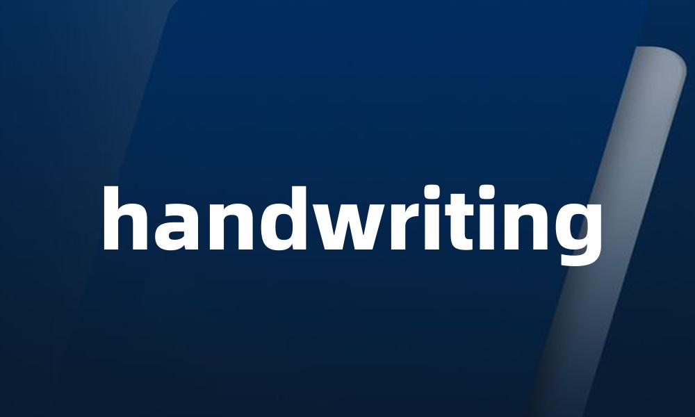 handwriting