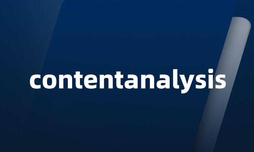 contentanalysis