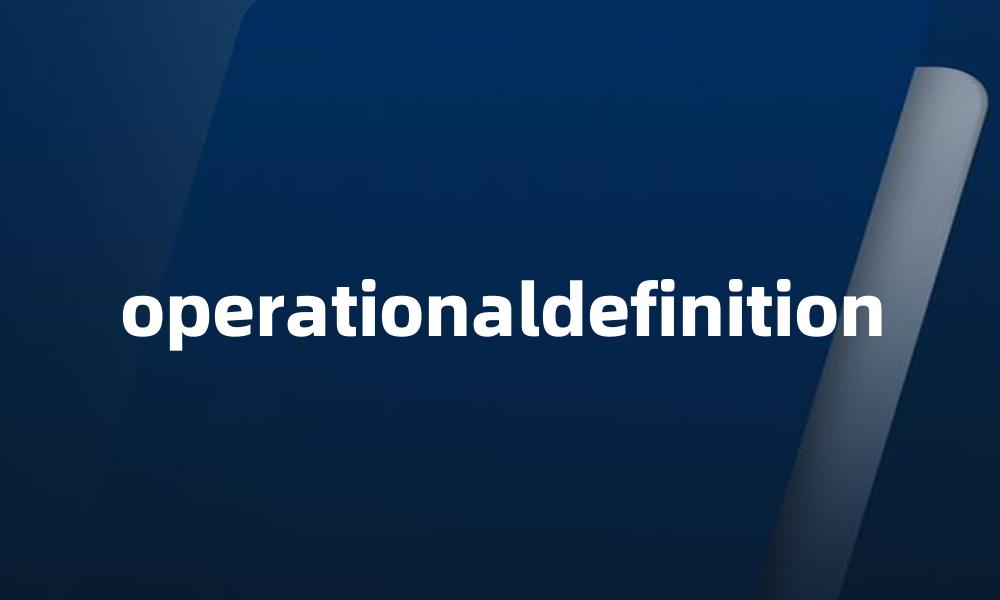 operationaldefinition