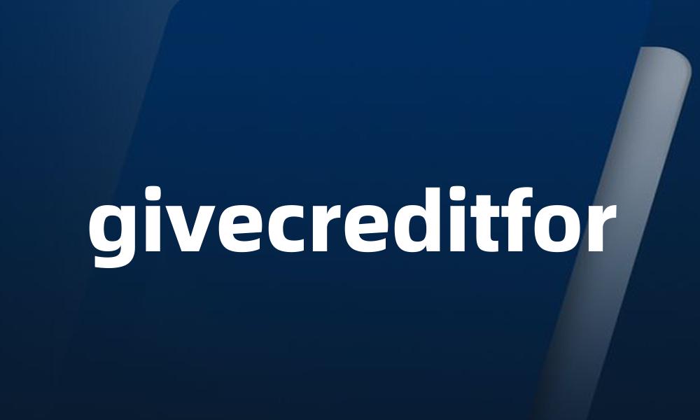 givecreditfor