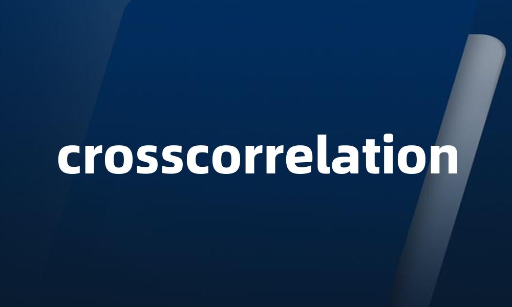 crosscorrelation