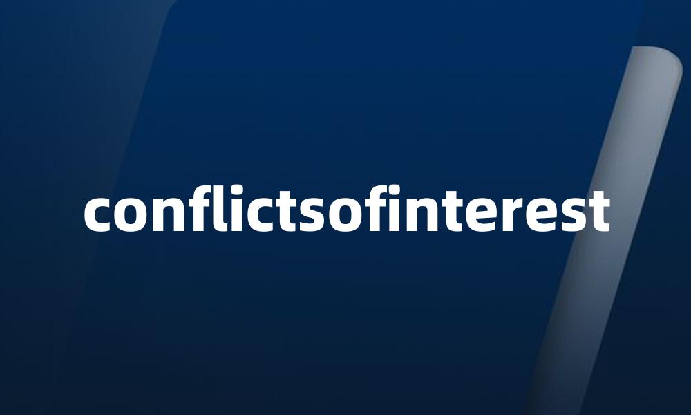 conflictsofinterest