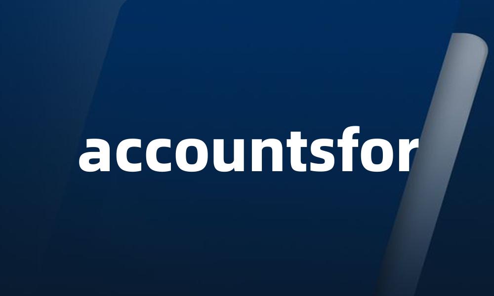 accountsfor