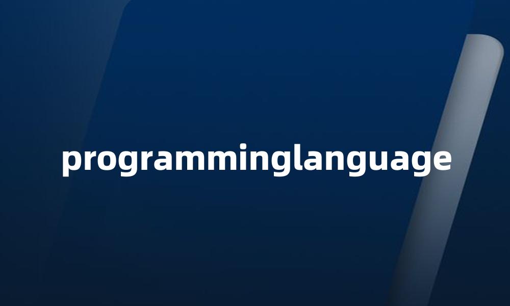 programminglanguage