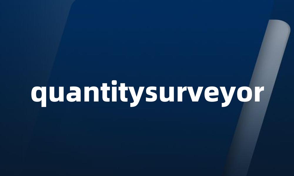 quantitysurveyor