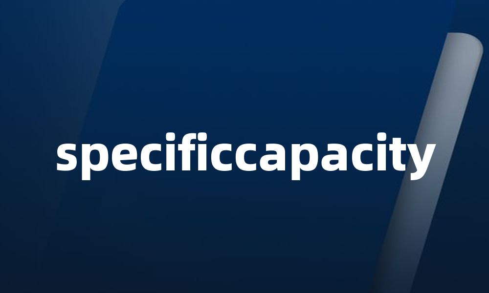 specificcapacity