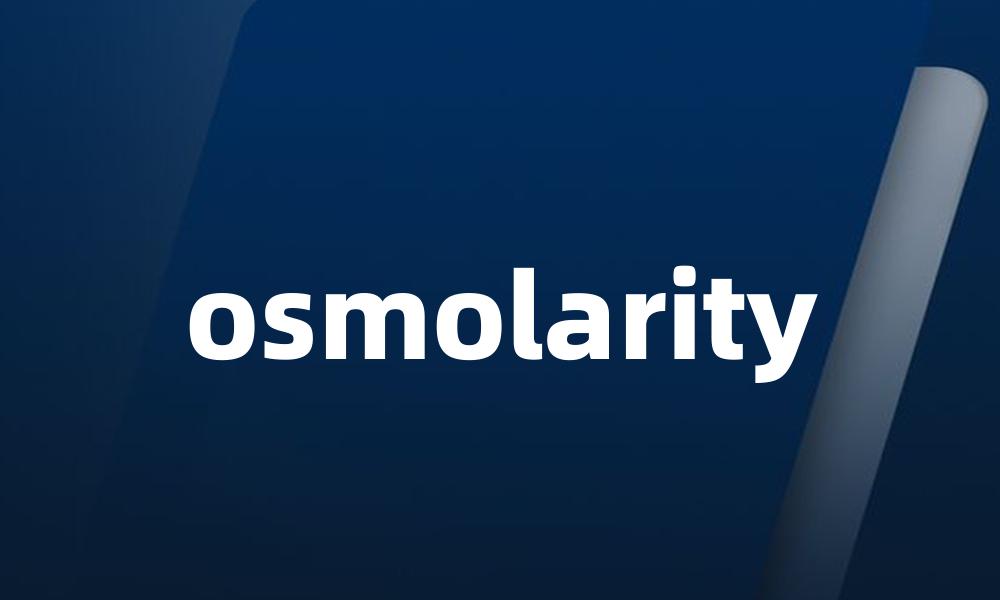 osmolarity
