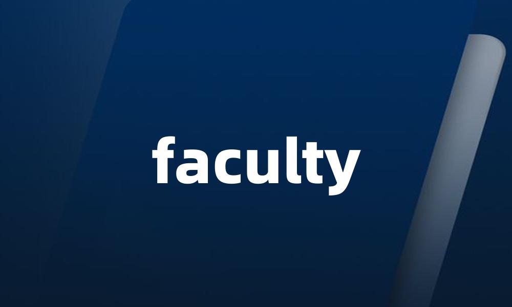 faculty