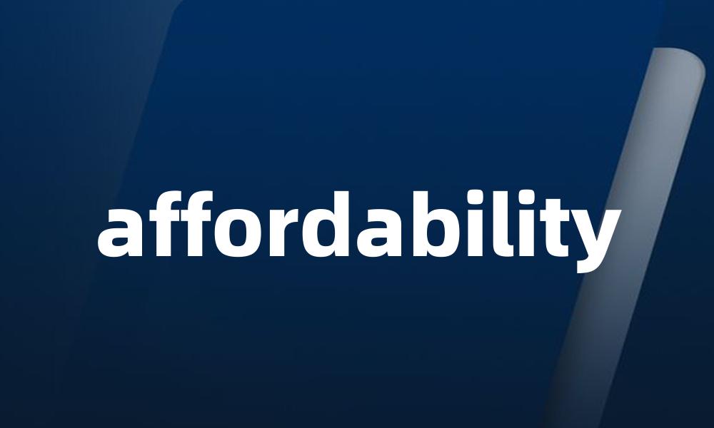 affordability
