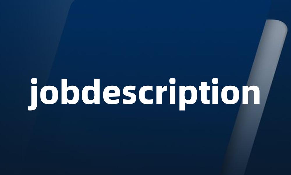 jobdescription