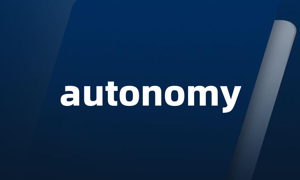 autonomy