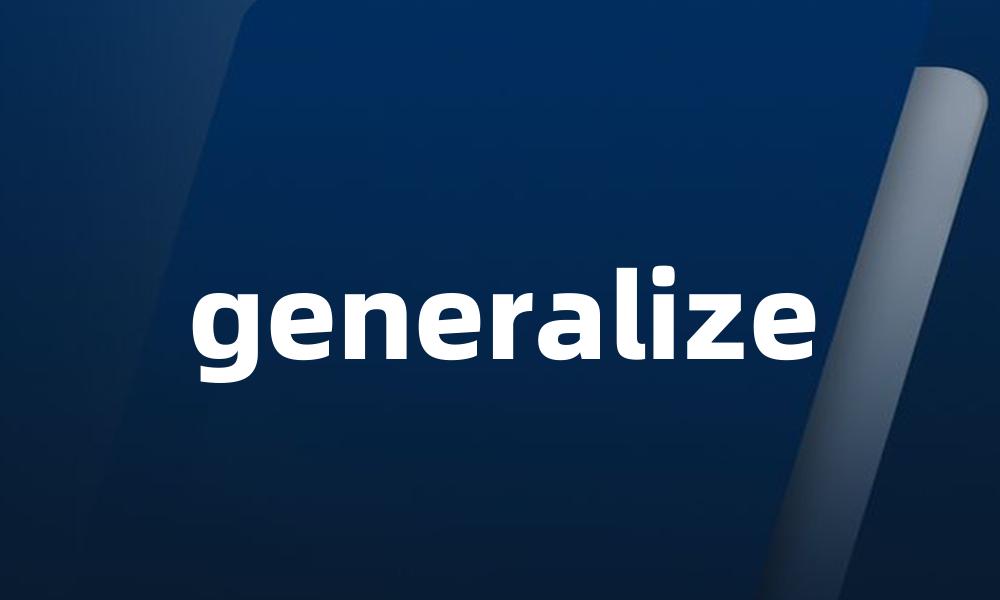 generalize