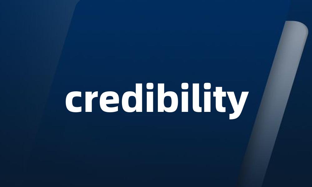 credibility