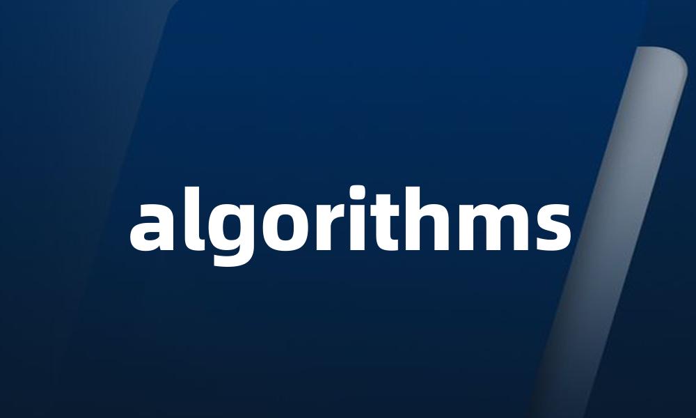 algorithms
