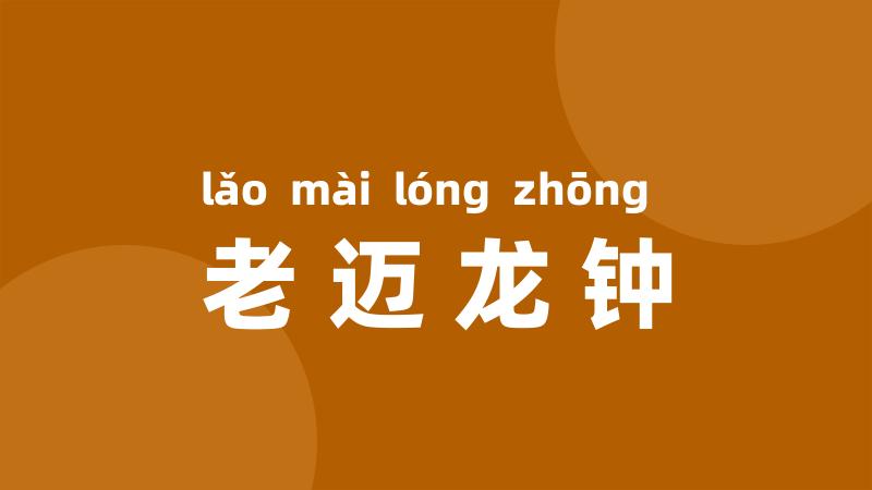 老迈龙钟