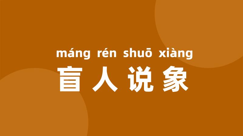盲人说象