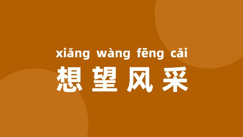 想望风采