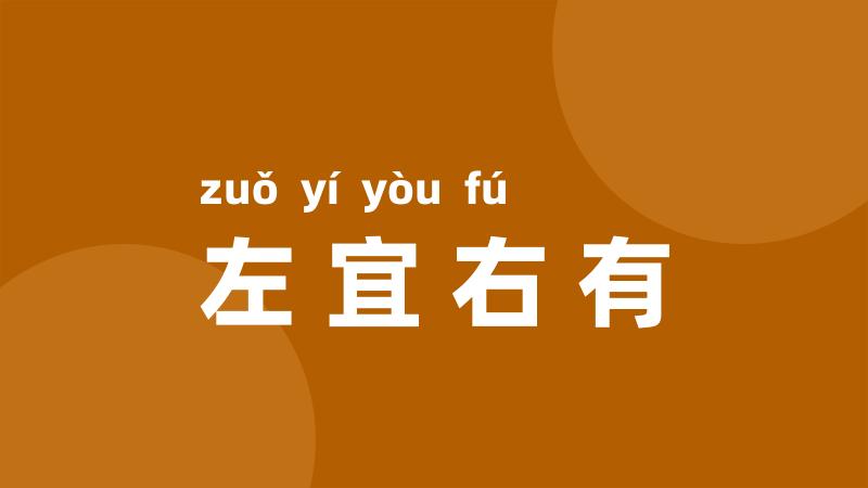左宜右有