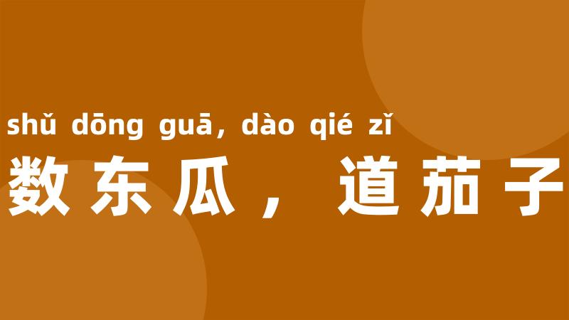 数东瓜,道茄子