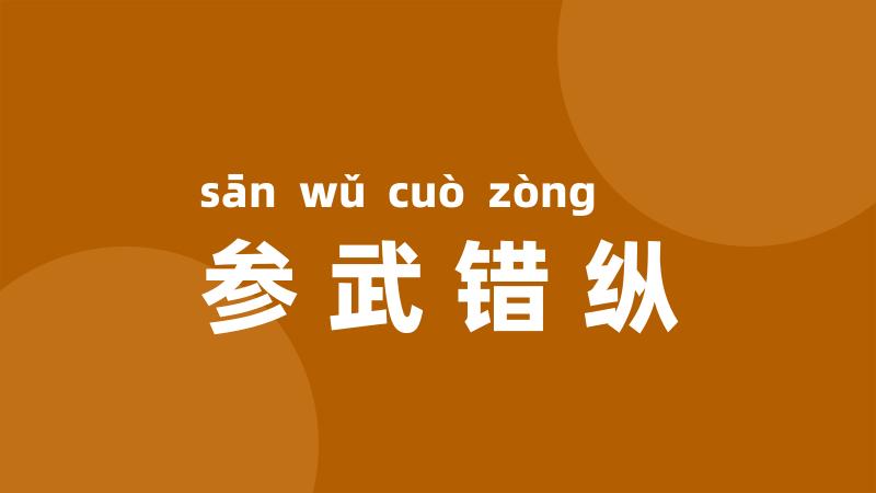 参武错纵