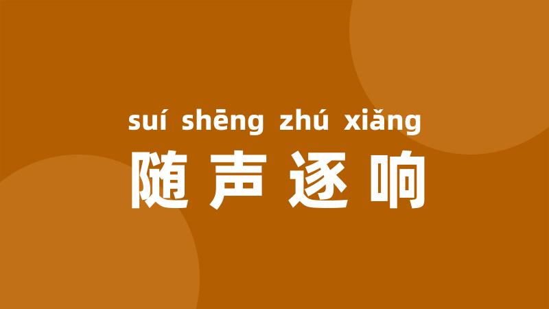 随声逐响