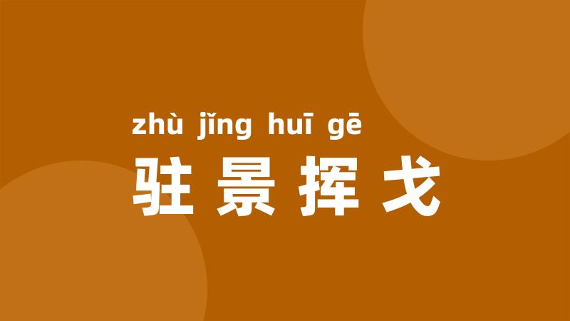 驻景挥戈