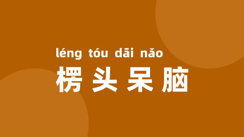 楞头呆脑