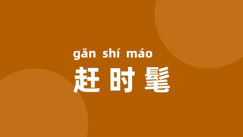 赶时髦