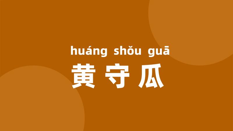 黄守瓜